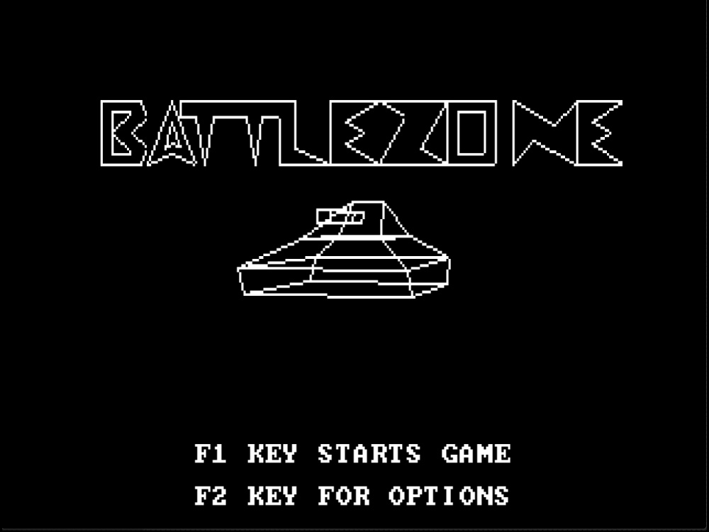 Title Screen of Battlezone for DOS